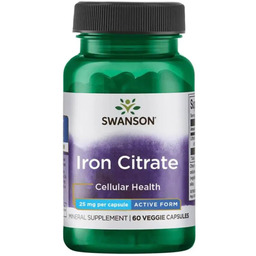 SWANSON Iron Citrate 25mg 60vegcaps