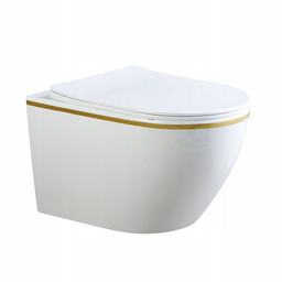 Miska Wc Wisząca Tornado MIZU-WH-GL-TR-03 Deska Wolnoopadająca Duroplast