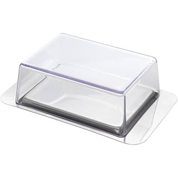 Metaltex Maselniczka ze stali nierdzewnej z przezroczystą pokrywką