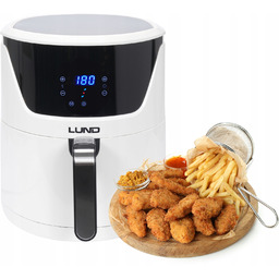 XXL Frytkownica Beztłuszczowa Powietrzna Airfryer 1800W 6.4L Biała