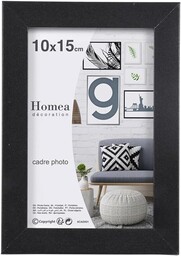 Homéa, Ramka MDF czarna 10 x 15 cm