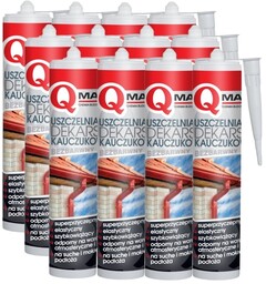 12X Silikon Dekarski Bezbarwny uszczelniacz kauczukowy 300 ml