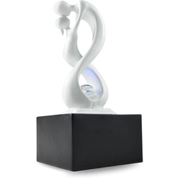 Nowoczesna fontanna do wnętrz z kolorowym światłem LED