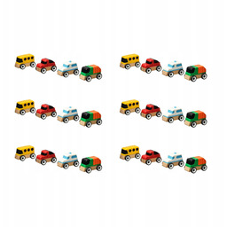 6 szt. Lillabo 4 pojazdy sportowy autobus śmieciarka