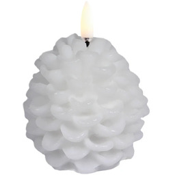 Uyuni Lighting - Świeca LED PINE CONE, biała,