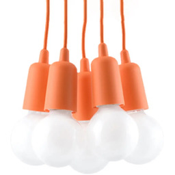 Lampa wisząca DIEGO 5 pomarańczowy SL.0586 - Sollux