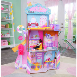 Drewniany domek dla lalek z windą Candy Castle