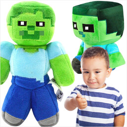 MINECRAFT Zestaw Pluszowych Maskotek Baby Zombie i Zombie