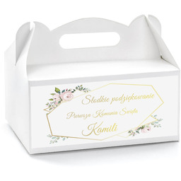 Personalizowane pudełka na ciasto komunijne - 6 szt.