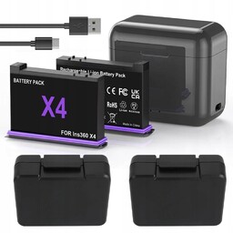 Ładowarka Do INSTA360 X4 2 Baterie Ładowanie Szybkie