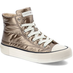 Różowe Trampki Tommy Hilfiger Modne Pikowane Buty Damskie