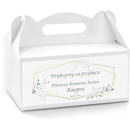 Personalizowane pudełka na ciasto komunijne - 6 szt.