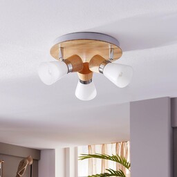 Lampa sufitowa Lindby Vivica, Ø 26 cm, chrom,