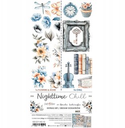 Zestaw papierów do scrapbookingu Nighttime Chill zestaw dodatków