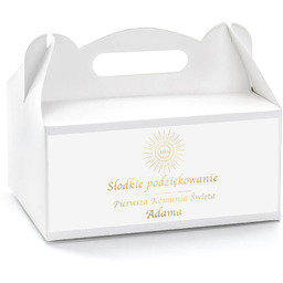 Personalizowane pudełka na ciasto komunijne - 6 szt.
