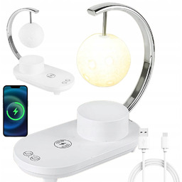 Lampka Księżyc Rgb Z Ładowarką Indukcyjną 10W Led