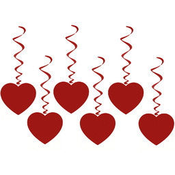Świderki Serca perłowe na walentynki - 75 cm