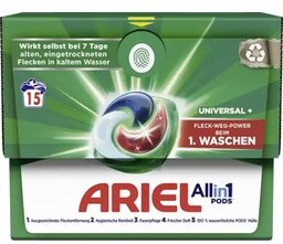 Ariel All-In-1 Universal+ Kapsułki Do Prania 15 Szt.