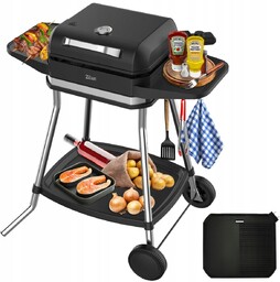 Grill Elektryczny Ogrodowy 6w1 Stojący 3050W +Pokrywa +termometr