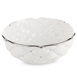 Eurofirany Misa dekoracyjna 30x30x11 Adore 03 biała srebrna