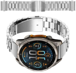 Bizon ze stali nierdzewnej Aura QuickFit 22mm Srebrny