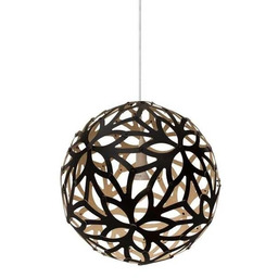 david trubridge - Floral Lampa Wisząca Ø40 Czarna