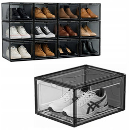 x12 Pojemnik Organizer Na Obuwie Buty Sztywny Plastikowy