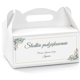 Personalizowane pudełka na ciasto komunijne - 6 szt.