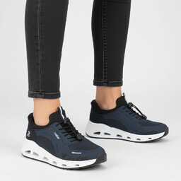 Rieker Sneakersy damskie, tekstylna cholewka z siateczkowymi panelami