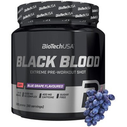 BIOTECH Przedtreningówka Black Blood CAF+ Niebieskie winogrona (300
