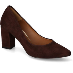 Czółenka Damiss DS-43/2/A Czekolada zamsz