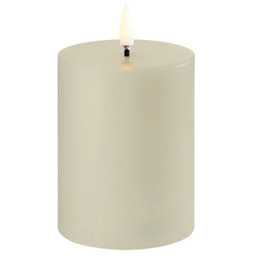 Uyuni Lighting - Świeca LED PILLAR, jasnoszara, wysokość