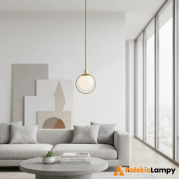 Lampa wisząca designerska SATURNIA 8257 biała kula