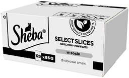 Sheba Selection Select Slices Drobiowe Smaki Saszetki 120x85g