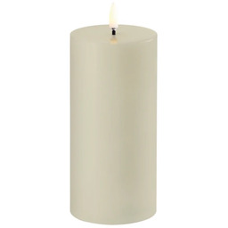 Uyuni Lighting - Świeca LED PILLAR, jasnoszara, wysokość