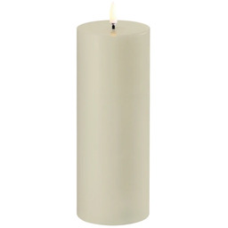 Uyuni Lighting - Świeca LED PILLAR, jasnoszara, wysokość