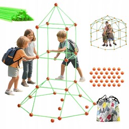 Nowoczesny Klocki Konstrukcyjne Słomki Rurki Patyczki Zestaw Kreatywny