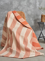 Cotton Cloud Pled Housie Zigzag Orange