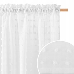 Firanka gotowa do salonu firana na taśmie żabki