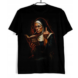 T-shirt koszulka Smoking Nun Streetwear Grunge Rock Cigarette