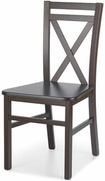 Halmar Drewniane krzesło do jadalni DARIUSZ- ciemny orzech