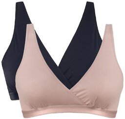 Biustonosz do karmienia Lilly czarny/p. róż 2-pak
