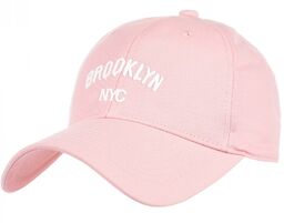 Czapka z daszkiem dżokejka BROOKLYN NYC różowa