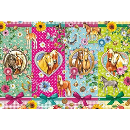 Alles fürs Pferdeglück: Kinderpuzzle Graspappe Standard 200 Teile