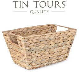 PROSTOKĄTNY KOSZ Z HIACYNTU WODNEGO 28x20x15 cm