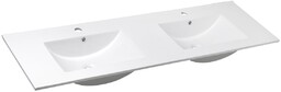 SLIM Podwójna umywalka meblowa, 150x46cm, biały 1601-150 TYLKO