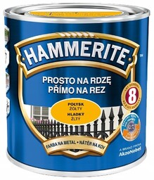 Hammerite farba na rdzę Połysk Żółty 2,5L