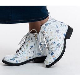 Pakamera Botki skórzane z kolorowej skóry - suwak