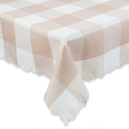 OBRUS OBRUSY W KRATĘ KRATKĘ BEŻOWY 130x320 BIEŻNIK