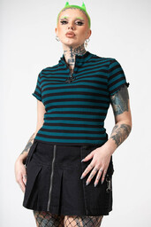 bluzka damska KILLSTAR - MALKIN (GREEN)-S